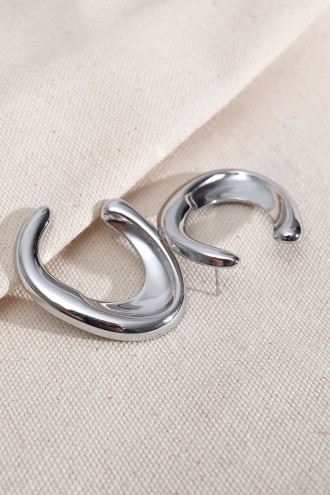 316L Çelik Gümüş Renk Vintage Küpe