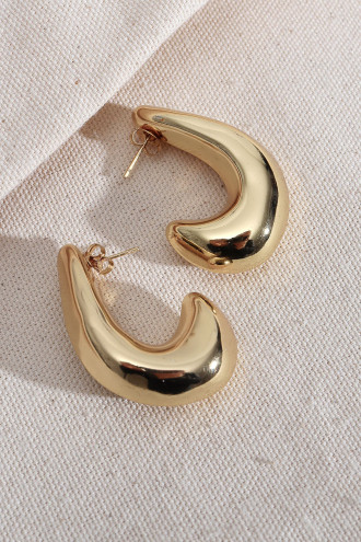 316L Çelik Gold Renk Vintage Küpe