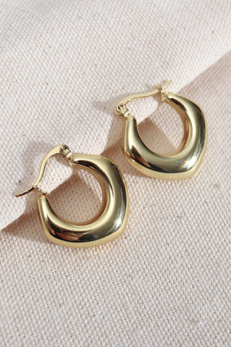 316L Çelik Gold Renk Vintage Küpe