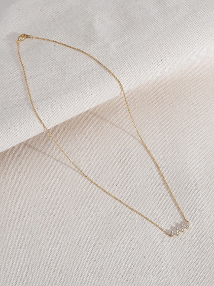 Zircon Taşlı Gold Renk Kolye Zircon Taşlı Gold Renk Kolye