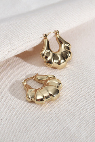 316L Çelik Gold Renk Vintage Küpe