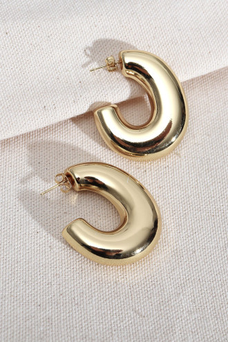 316L Çelik Gold Renk Boru Küpe 316L Çelik Gold Renk Boru Küpe