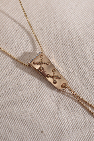 Zincir Detaylı Gold Renk Kolye Zincir Detaylı Gold Renk Kolye