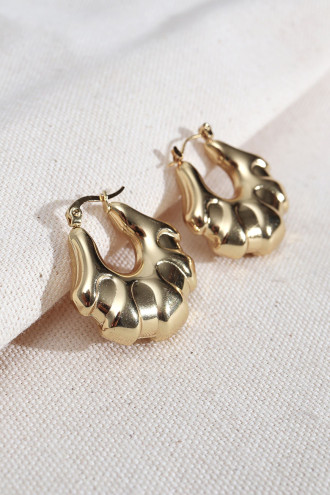 316L Çelik Gold Renk Vintage Küpe