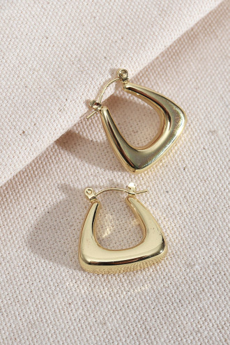 316L Çelik Gold Renk Vintage Küpe