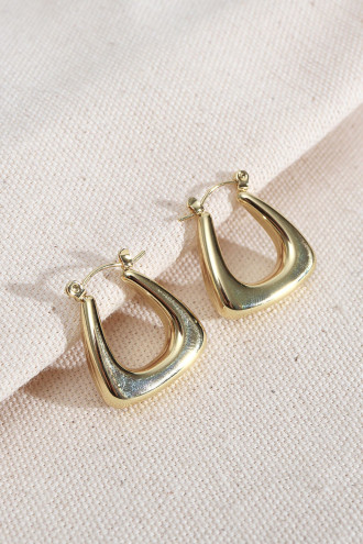 316L Çelik Gold Renk Vintage Küpe