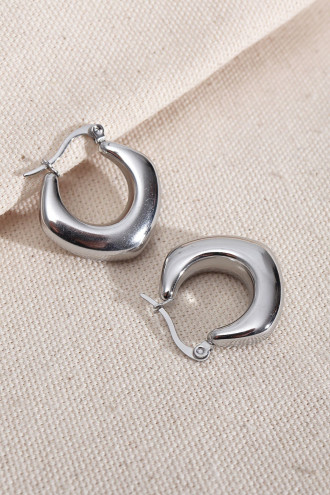 316L Çelik Gümüş Renk Vintage Küpe