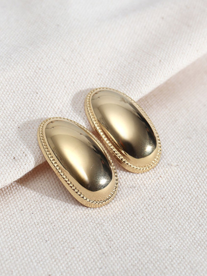 316L Çelik Gold Renk Vintage Küpe