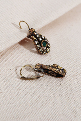 Yeşil Taşlı Otantik Küpe