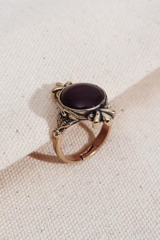 Mor Taşlı Otantik Yüzük