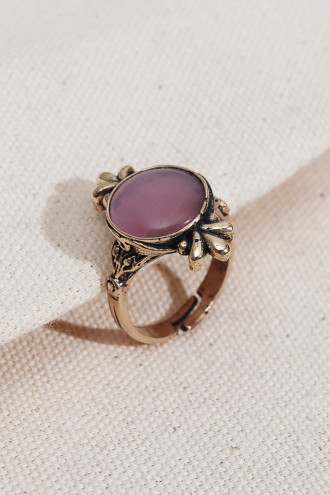 Lila Taşlı Otantik Yüzük
