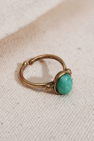 Yeşil Taşlı Ayarlanabilir Otantik Yüzük Yeşil Taşlı Ayarlanabilir Otantik Yüzük