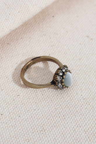 Gri Damla Taşlı Otantik Yüzük Gri Damla Taşlı Otantik Yüzük