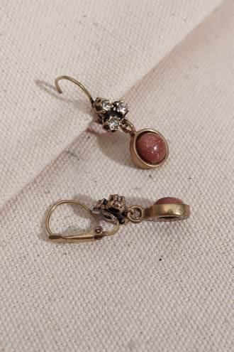 Bombe Taş Model Simli Taşlı Sallantılı Otantik Küpe