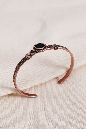 Onix Taşlı Otantik Bakır Bilezik Onix Taşlı Otantik Bakır Bilezik