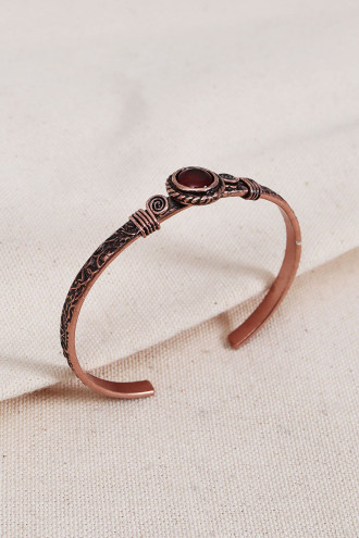 Akik Taşlı Otantik Bakır Bilezik Akik Taşlı Otantik Bakır Bilezik