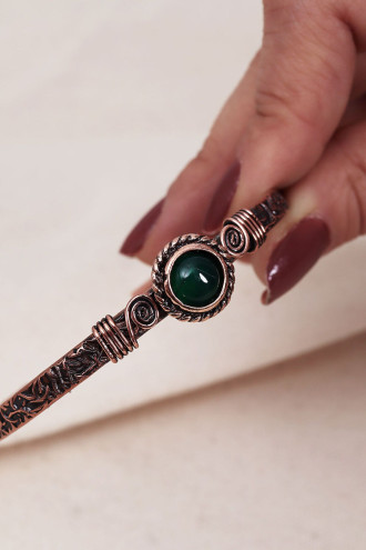 Yeşil Akik Otantik Bakır Bileklik Yeşil Akik Otantik Bakır Bileklik