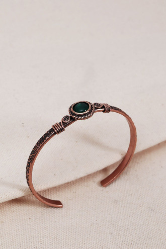 Yeşil Akik Otantik Bakır Bileklik Yeşil Akik Otantik Bakır Bileklik
