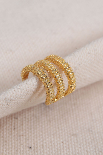 3 Şeritli Gold Renk Kıkırdak Küpe 3 Şeritli Gold Renk Kıkırdak Küpe