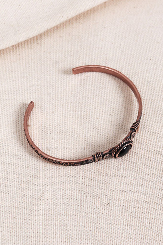 Onix Taşlı Oval Otantik Bakır Bilezik Onix Taşlı Oval Otantik Bakır Bilezik