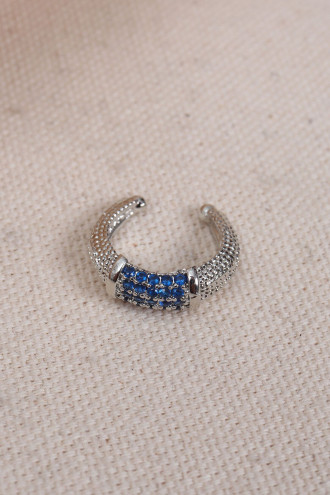 Lacivert Zircon Taşlı Silver Renk Tekli Sıkıştırmalı Kıkırdak Küpe Lacivert Zircon Taşlı Silver Renk Tekli Sıkıştırmalı Kıkırdak Küpe