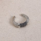 Siyah Zircon Taşlı Silver Renk Tekli Sıkıştırmalı Kıkırdak Küpe