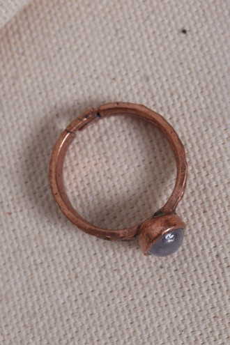 Şeffaf Ay Taşı Taşlı Saf Bakır Ayarlanabilir Yüzük(Doğal Taş) Şeffaf Ay Taşı Taşlı Saf Bakır Ayarlanabilir Yüzük(Doğal Taş)