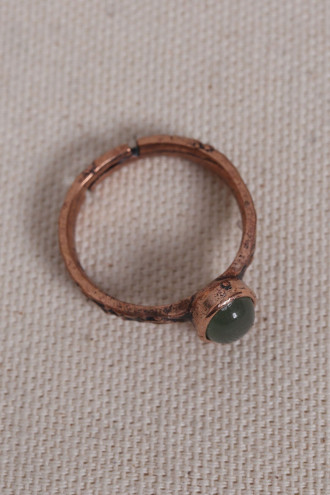 Yeşil Aventurin Taşı Taşlı Saf Bakır Ayarlanabilir Yüzük(Doğal Taş) Yeşil Aventurin Taşı Taşlı Saf Bakır Ayarlanabilir Yüzük(Doğal Taş)