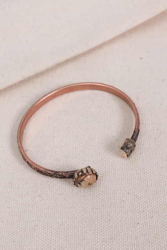 Kahverengi Jasper Taşlı Otantik Saf Bakır Bilezik(Doğal Taş) Kahverengi Jasper Taşlı Otantik Saf Bakır Bilezik(Doğal Taş)