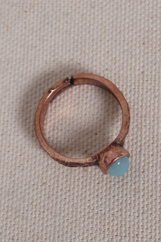 Larimar Taşlı Saf Bakır Ayarlanabilir Yüzük(Doğal Taş) Larimar Taşlı Saf Bakır Ayarlanabilir Yüzük(Doğal Taş)