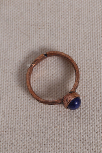 Lacivert Akik Taşı Taşlı Saf Bakır Ayarlanabilir Yüzük(Doğal Taş) Lacivert Akik Taşı Taşlı Saf Bakır Ayarlanabilir Yüzük(Doğal Taş)