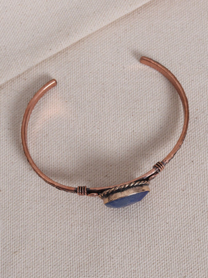 Lapis Taşlı Saf Bakır Otantik Bilezik Lapis Taşlı Saf Bakır Otantik Bilezik