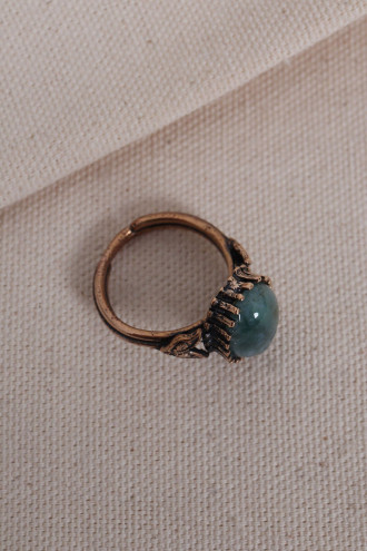 Yeşil Akik Taşlı Saf Bakır Ayarlanabilir Oval Otantik Yüzük Yeşil Akik Taşlı Saf Bakır Ayarlanabilir Oval Otantik Yüzük