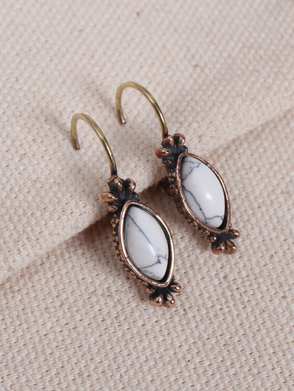 Havlit Taşlı Otantik Küpe Havlit Taşlı Otantik Küpe