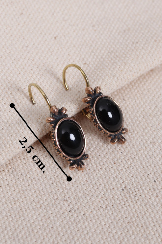 Onix Taşlı Otantik Küpe