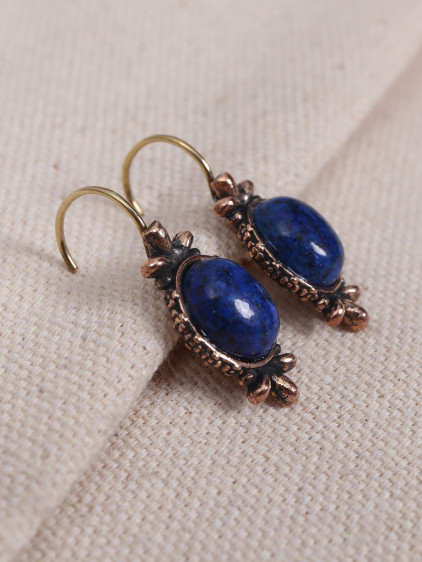 Lapis Taşlı Otantik Küpe Lapis Taşlı Otantik Küpe
