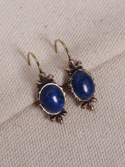 Lapis Taşlı Otantik Küpe Lapis Taşlı Otantik Küpe