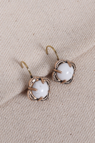 Havlit Taşlı Çiçek Model Otantik Küpe Havlit Taşlı Çiçek Model Otantik Küpe