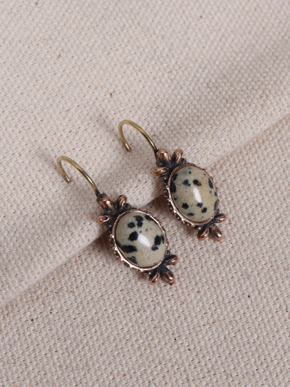 Jasper Taşlı Otantik Küpe Jasper Taşlı Otantik Küpe