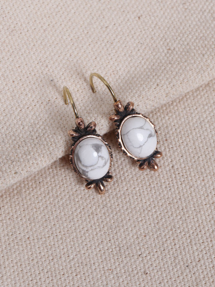 Havlit Taşlı Otantik Küpe Havlit Taşlı Otantik Küpe