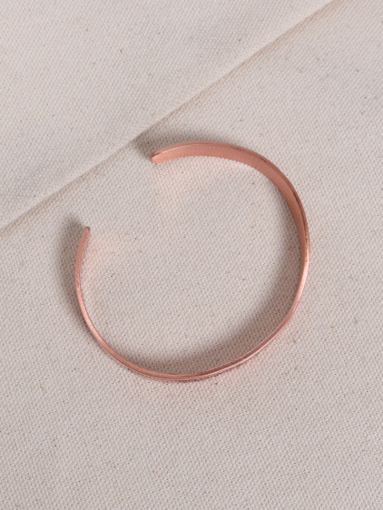 Nazar Duası Yazılı Saf Bakır Bilezik