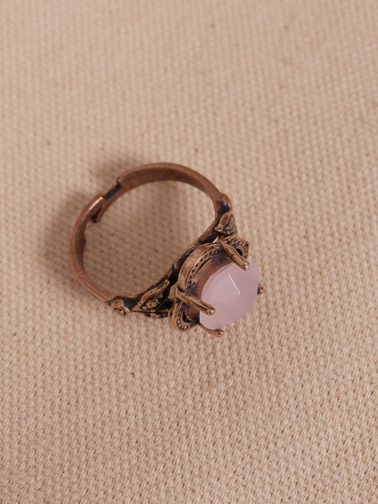 Akik Taşlı Ayarlanabilir Otantik Yüzük