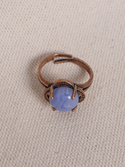 Lila Selenit Taşlı Ayarlanabilir Otantik Yüzük Lila Selenit Taşlı Ayarlanabilir Otantik Yüzük