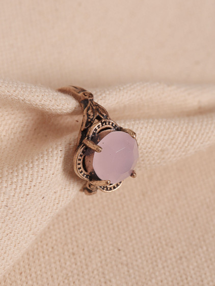 Akik Taşlı Ayarlanabilir Otantik Yüzük