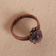 Ametist Taşlı Ayarlanabilir Otantik Bakır Yüzük Ametist Taşlı Ayarlanabilir Otantik Bakır Yüzük