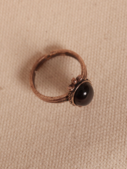 Onix Taşlı Ayarlanabilir Otantik Bakır Yüzük Onix Taşlı Ayarlanabilir Otantik Bakır Yüzük