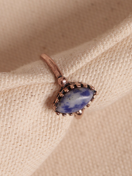 Sodalit Ayarlanabilir Otantik Bakır Yüzük Sodalit Ayarlanabilir Otantik Bakır Yüzük
