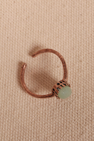 Aventurin Taşlı Ayarlanabilir Otantik Bakır Yüzük Aventurin Taşlı Ayarlanabilir Otantik Bakır Yüzük