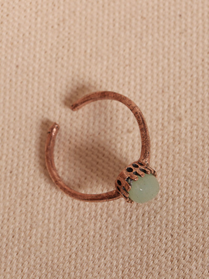 Aventurin Taşlı Ayarlanabilir Otantik Bakır Yüzük Aventurin Taşlı Ayarlanabilir Otantik Bakır Yüzük