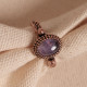 Ametist Taşlı Ayarlanabilir Otantik Bakır Yüzük Ametist Taşlı Ayarlanabilir Otantik Bakır Yüzük